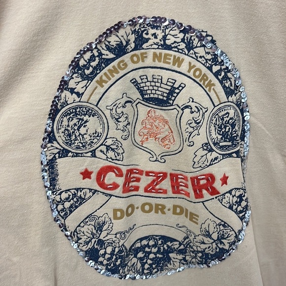 Vintage‎ Cezer Men's 2XL Beige Long Sleeve Crewneck Streetwear Top - Picture 2 of 8